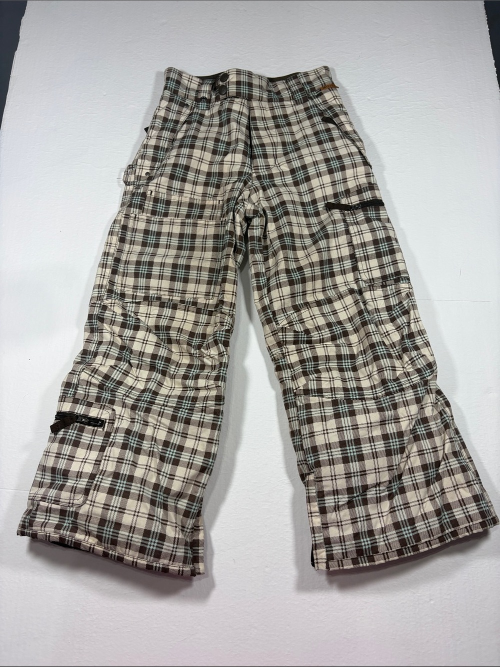 Burton Kids Plaid Snow Pants ski snowboard sledding